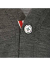 Men's Sustainable Classic Diagonal Wool Cardigan Dark Grey - THOM BROWNE - BALAAN 3