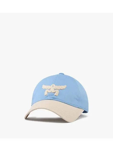 Essentials Logo Cotton Twill Ball Cap Blue - MCM - BALAAN 1