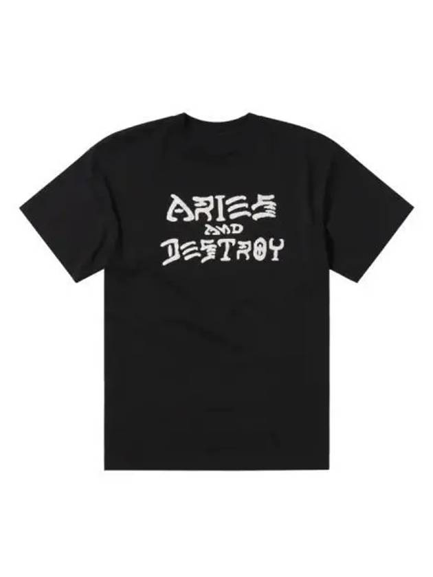 Aries Vintage and Destroy Short Sleeve T Shirt - ARIES - BALAAN 1