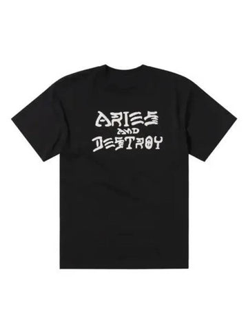 Aries Vintage and Destroy Short Sleeve T Shirt - ARIES - BALAAN 1