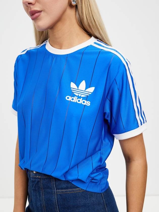 Adicolor 3 Stripes Pinstripe Short Sleeve T-Shirt Blue - ADIDAS - BALAAN 4