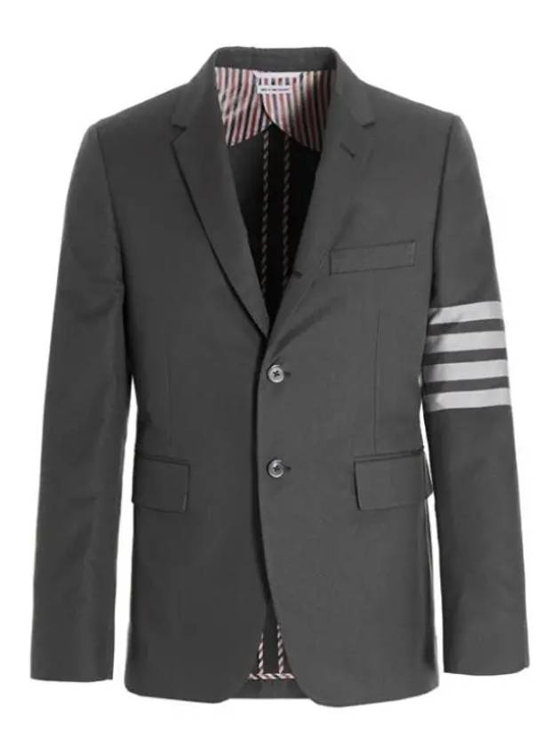 Diagonal Armband Cotton Shooting Engineer Classic Jacket Grey - THOM BROWNE - BALAAN 2