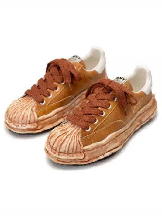 Blakey OG Sole Leather Low Top Sneakers Brown - MIHARA YASUHIRO - BALAAN 2