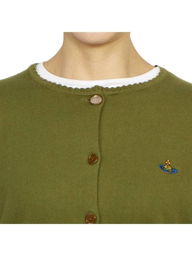 Bea Cropped Cardigan Sage Green - VIVIENNE WESTWOOD - BALAAN 7