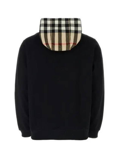 Check Hood Cotton Zip Up Hoodie Black Archive Beige - BURBERRY - BALAAN 2