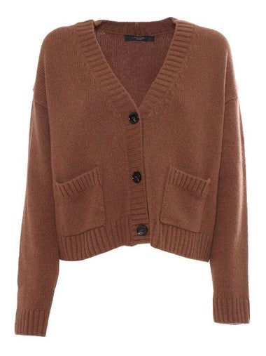 Arad relaxed fit wool cardigan tobacco - WEEKEND MAX MARA - BALAAN 1