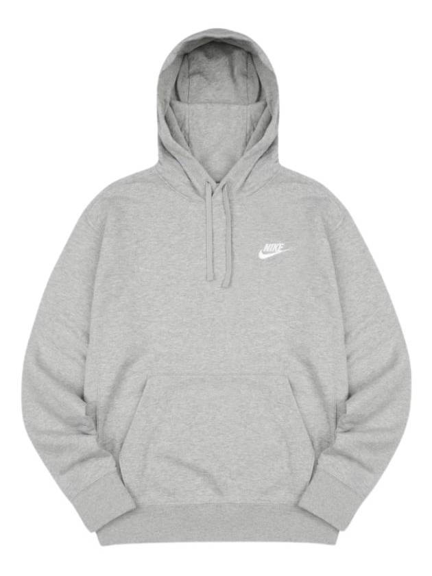 Club Fleece Pullover Hoodie Grey - NIKE - BALAAN 2