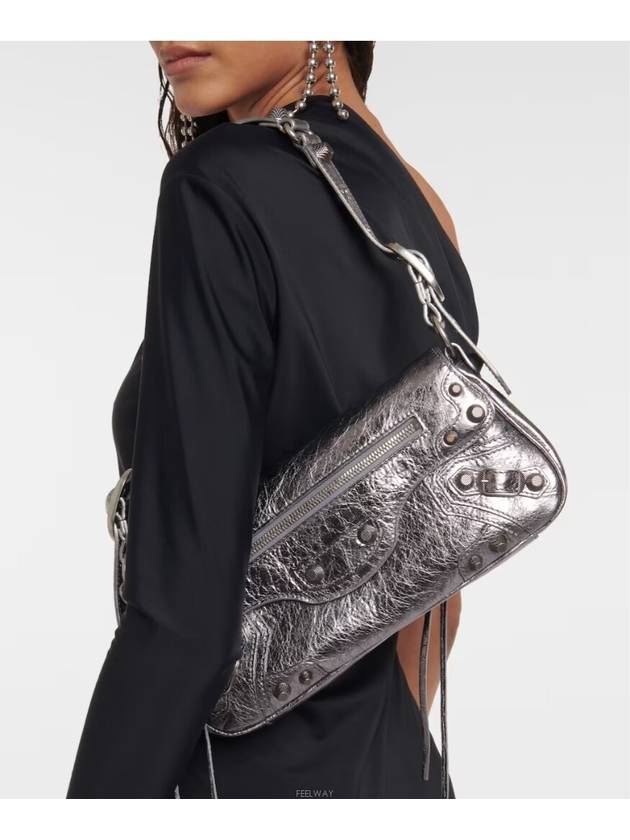 Le Cagole Metallic Small Shoulder Bag Silver - BALENCIAGA - BALAAN 3