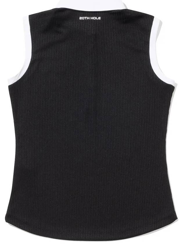 Ribbed hidden snap basic sleeveless BLACK - 20THHOLE - BALAAN 2