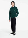 Men's Fox Head Patch Cotton Sweatshirt Dark Green - MAISON KITSUNE - BALAAN 5