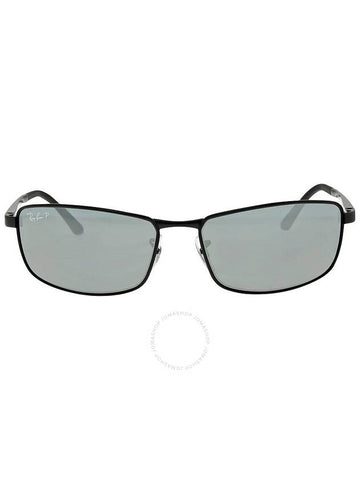 Ray Ban Polarized Grey Gradient Rectangular Men's Sunglasses RB3498 006/81 61 - RAY-BAN - BALAAN 1