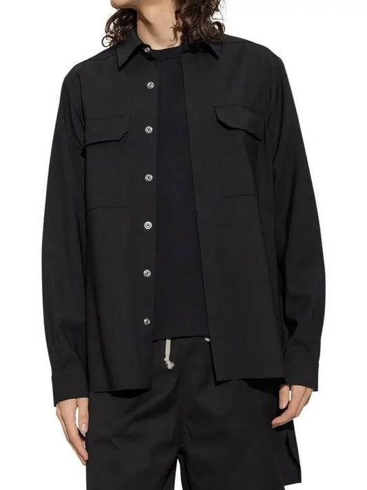 Pocket Long Sleeve Shirt Black - RICK OWENS - BALAAN 2