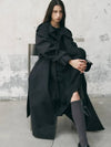 Pre order delivery September 30 Synthetic layered trench coat black - NOIRER FOR WOMEN - BALAAN 2