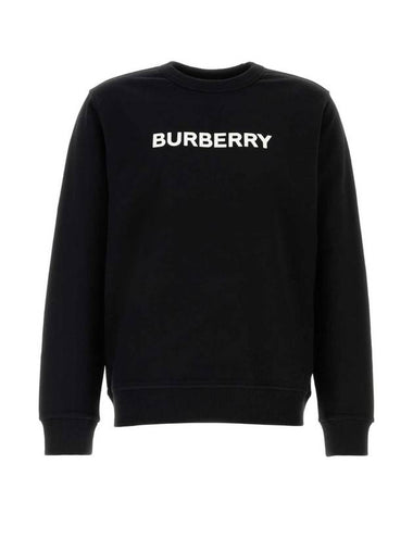 Logo Print Sweatshirt Black - BURBERRY - BALAAN 1