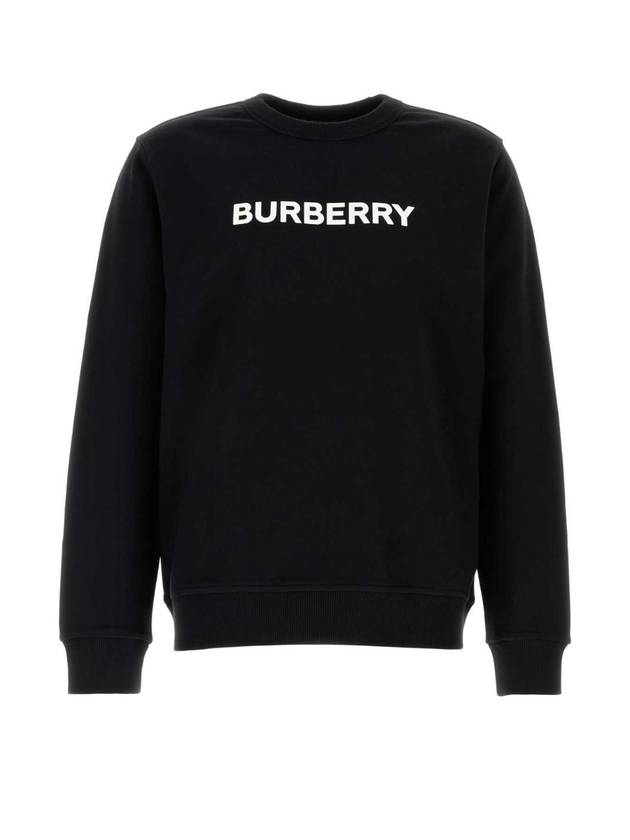 Logo Print Sweatshirt Black - BURBERRY - BALAAN 1