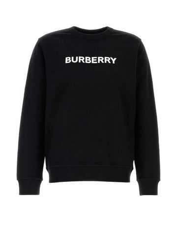 Logo Print Sweatshirt Black - BURBERRY - BALAAN 1