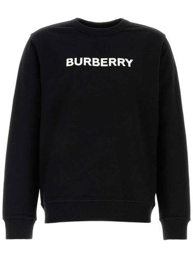 Logo Print Sweatshirt Black - BURBERRY - BALAAN 1