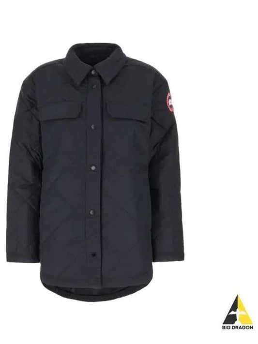 Albany Quilted Shirt Jacket Black - CANADA GOOSE - BALAAN 2