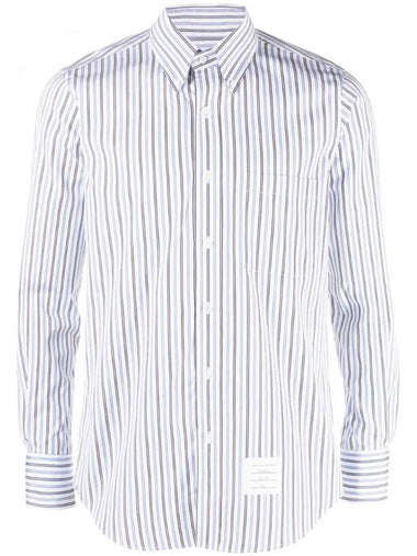 Striped Poplin Shirt MWL272AF0552 - THOM BROWNE - BALAAN 1