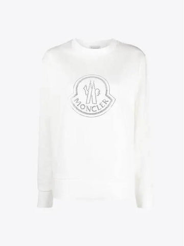 Women s White Sweatshirt 8G00053 899TR 033 - MONCLER - BALAAN 1