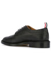 Men's Three Stripes Tab Pebble Grain Long Wing Sole Brogue Black - THOM BROWNE - BALAAN.