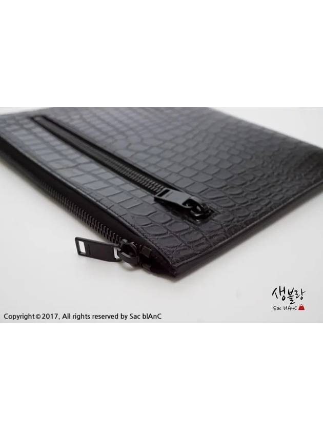 Multizip Tablet Holder_Crocodile Black 479964 - SAINT LAURENT - BALAAN 7