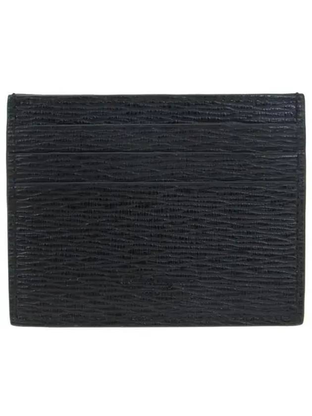 Ganzio Pebble 3-Fold Card Wallet Black - SALVATORE FERRAGAMO - BALAAN.