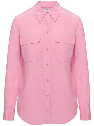 Pink Shirt With Patch Pockets With Flap In Silk Woman Equipment - EQUIPMENT - BALAAN 1