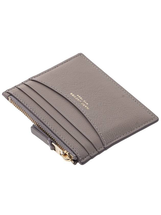 The Slim 84 Zipper Card Wallet Cement - MARC JACOBS - BALAAN.