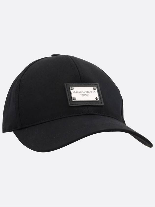 DG Logo Plaque Ball Cap Black - DOLCE&GABBANA - BALAAN 3