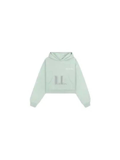 Cropped Cotton Hoodie Mint - SPORTY & RICH - BALAAN 2