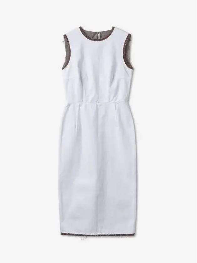 Back button fit dress white 231W4640010 - RAF SIMONS - BALAAN 1