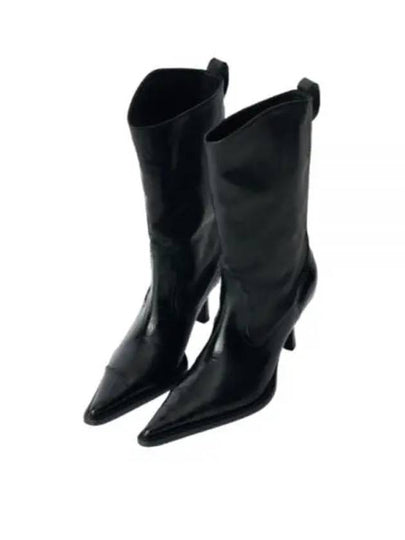 Texan Saloon Leather Mid Boots Black - OUR LEGACY - BALAAN 2