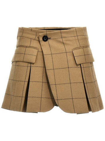 Sacai 'Windowpane' Skort - SACAI - BALAAN 1