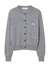 Baby Fox Patch Regular Cardigan Grey Melange - MAISON KITSUNE - BALAAN 2