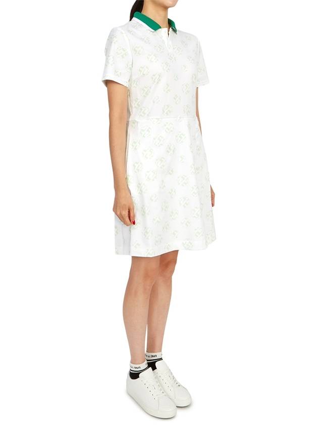 Women's Katherine Mini Dress White Green - J.LINDEBERG - BALAAN 5