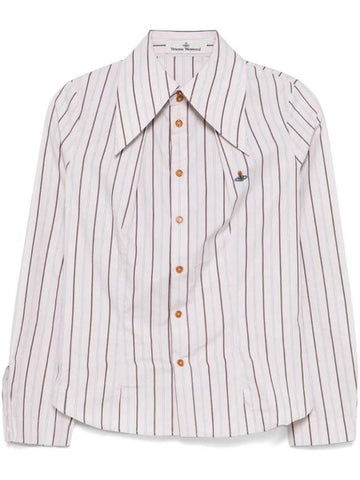 Violin Striped Shirt Beige - VIVIENNE WESTWOOD - BALAAN 1