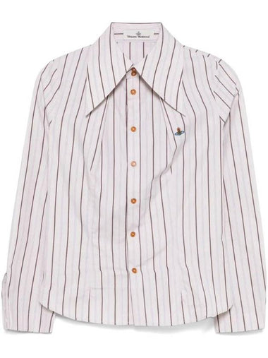 Violin Striped Shirt Beige - VIVIENNE WESTWOOD - BALAAN 1