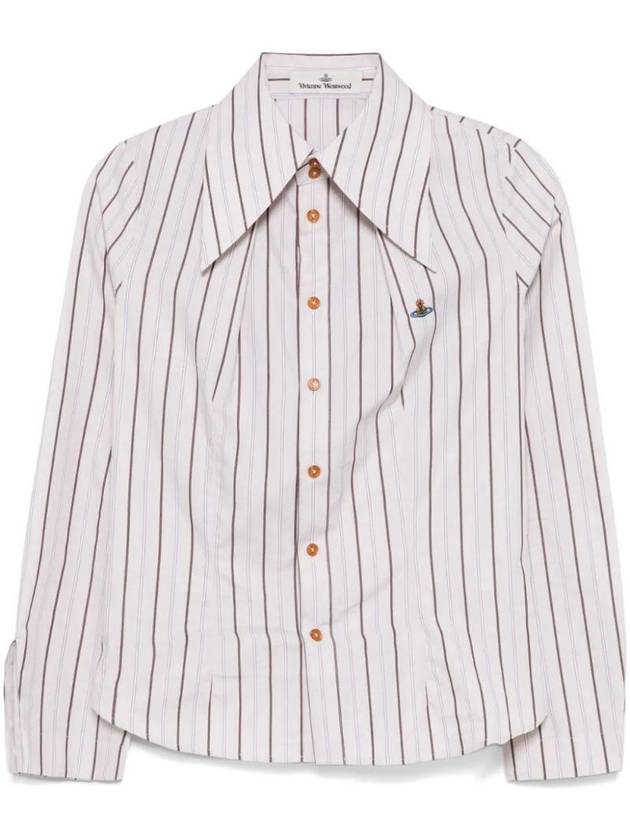 Violin Striped Shirt Beige - VIVIENNE WESTWOOD - BALAAN 1