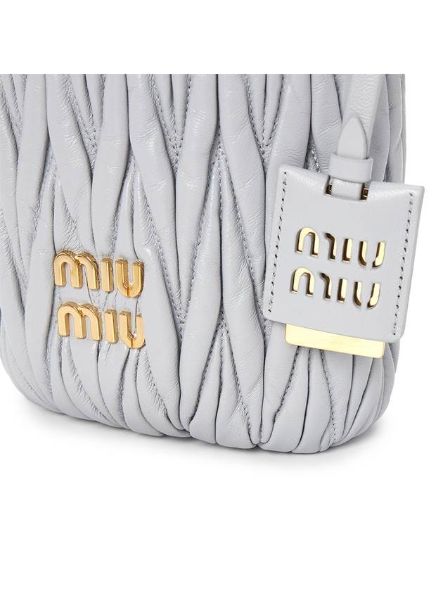 Matelasse Nappa Leather Bucket Bag Cornflower - MIU MIU - BALAAN 8