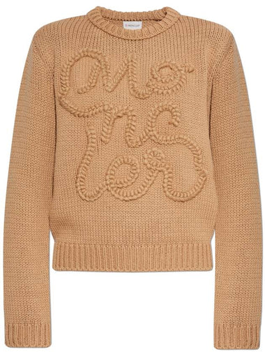 Moncler Patterned Sweater, Women's, Beige - MONCLER - BALAAN 1