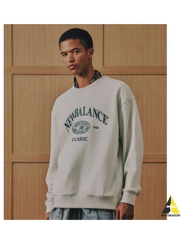 NBNCE41313 UNI Heritage Sweatshirt OATMEAL - NEW BALANCE - BALAAN 1