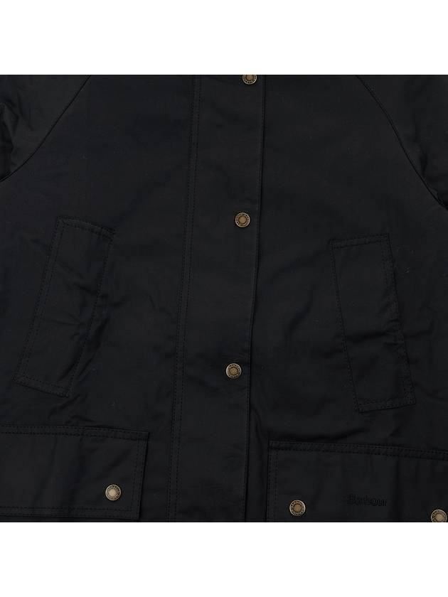 Arley Wax Hooded Jacket Black - BARBOUR - BALAAN 7