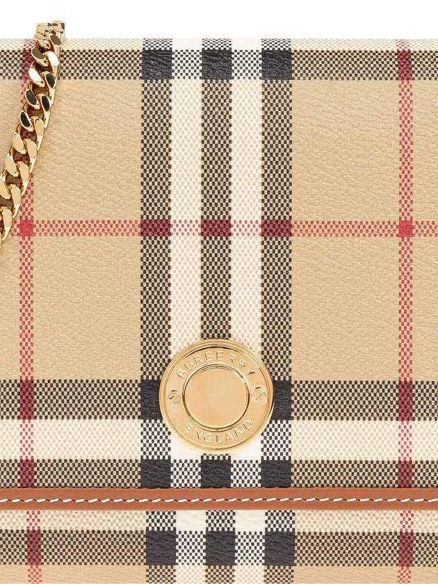 Check Chain Strap Long Wallet Beige - BURBERRY - BALAAN 7