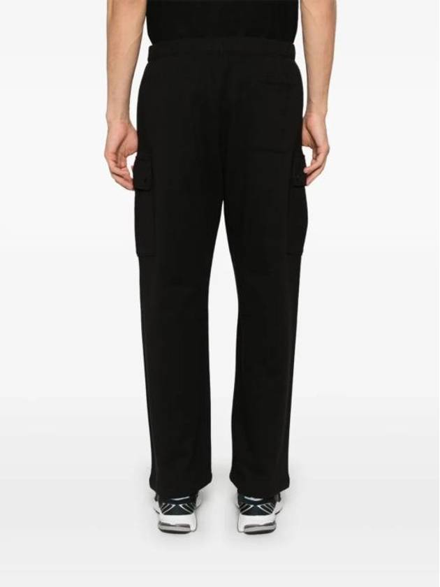 Diagonal Raised Fleece Cargo Track Pants Black - CP COMPANY - BALAAN 5