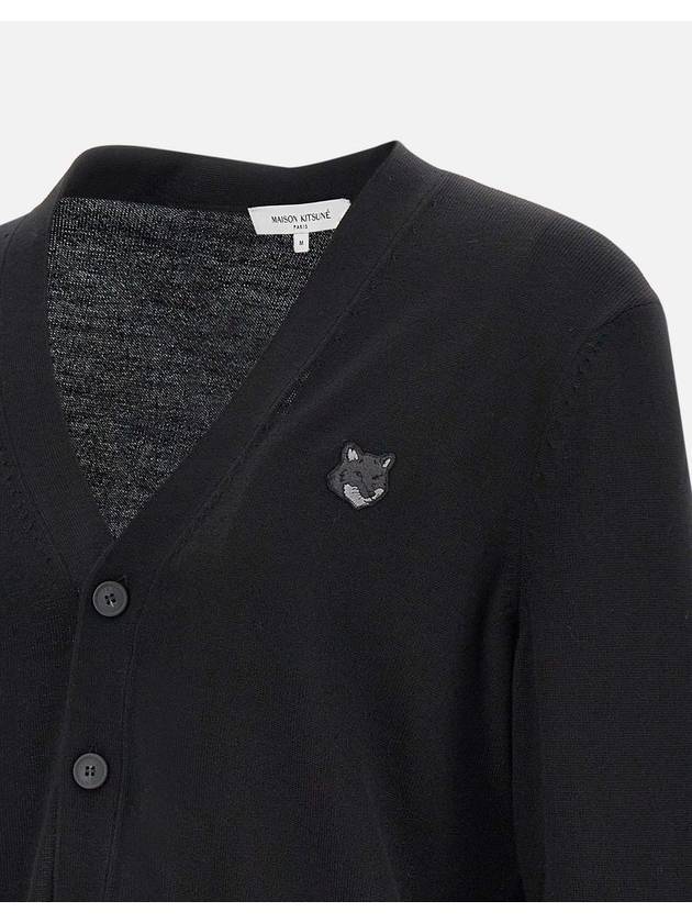 Bold Fox Head Patch Regular Cardigan Black - MAISON KITSUNE - BALAAN 6