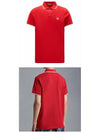 Logo Patch Short Sleeve Polo Shirt Red - MONCLER - BALAAN 5