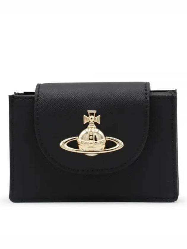 Logo Plaque Half Wallet Black - VIVIENNE WESTWOOD - BALAAN 2