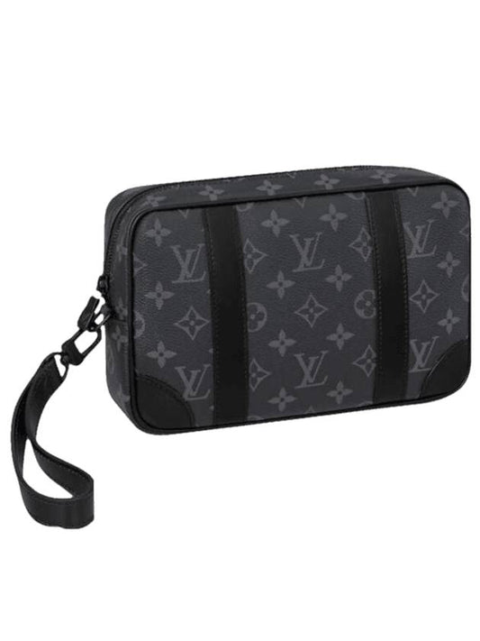 Pochette Kasai Monogram Eclipse Pouch Bag Black - LOUIS VUITTON - BALAAN 1