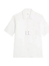 Cotton Short Sleeve Shirt White - AMI - BALAAN 2